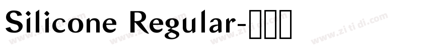 Silicone Regular字体转换